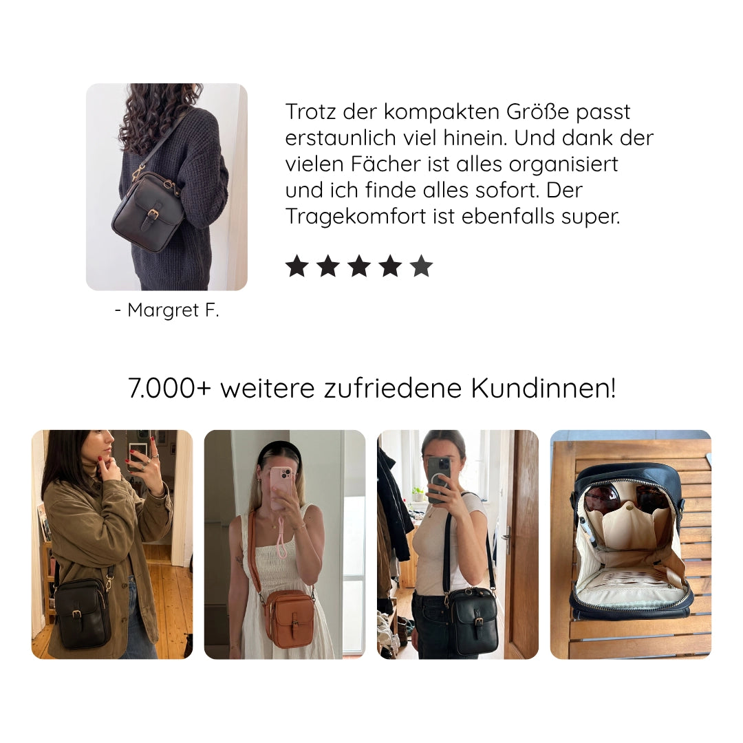 HERBSTBEGINN-AKTION – ROVIANA Umhängetasche + GRATIS Extra-Tragegurt + Überraschungsgeschenk